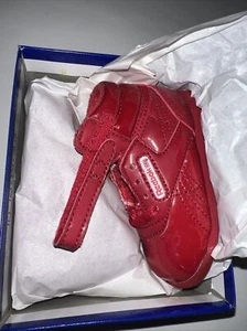 Vintage Toddler Reebok Classics Freestyle Hi Patent Sneakers  Size 5 Flame Red - Picture 1 of 7