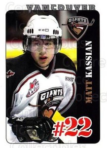 2003-04 Vancouver Giants #18 Matt Kassian