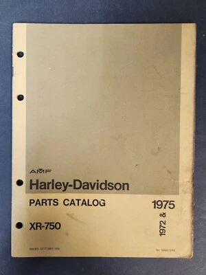 Catálogo de piezas Geniune Original OEM Harley-Davidson XR-750 1972 y 1975 Foto 1 de 4