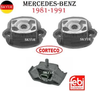 Engine & Transmission Mount Set For 81-91 Mercedes-Benz Vehicles CORTECO & FEBI - Image 1 of 3