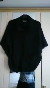 Womens size Medium black poncho from BHS, used - Picture 1 of 12