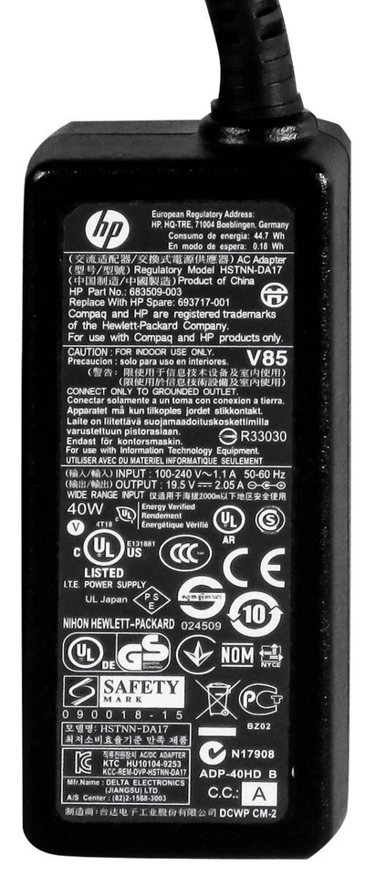 HP 693717-001 AC Adapter 40 watt D