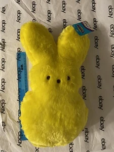 EASTER PEEPS PLUSH BUNNY STUFFED ANIMAL YELLOW 15” New TOY boy girl GIFT soft - Picture 1 of 5