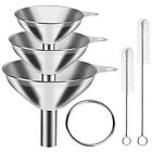 Mini Funnels For Kitchen Use Large Tiny Small 6 Pcs Stainless Steel NEW