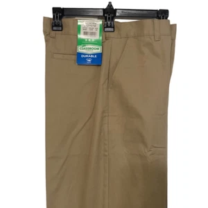 Classroom Uniforms Boys Adjustable Waist Flat Front Khaki Pants Size Boys 20 NWT - Picture 1 of 5