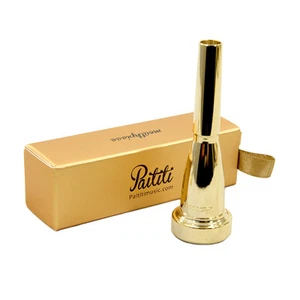 Paititi Gold Plated Mega Rich Tone Trumpet Mouthpiece 5C High Quality - Picture 1 of 4