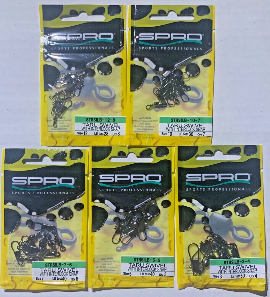 SPRO  Black - Taru Swivel w/ Interlock   for Saltwater & Freshwater Fishing PICK - Image 1 of 1