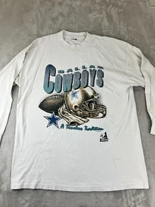 Vintage 1996 Dallas Cowboys Logo Print T-Shirt Men's XL Riddell Single Stitch - Picture 1 of 14