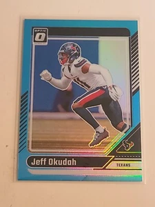 2024 Donruss Optic Jeff Okudah Houston Texans #81 AQUA Prizm /299!!! - Picture 1 of 2