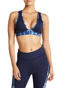 Splendid Studio Women's Yoga Stripe Printed Snake Ombre Bra Blue Sz XS NWT 68 - Picture 1 of 10