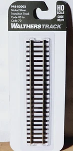 Walthers 948-83002 Code 83 to Code 70 Track - Nickel Silver Transition Track - Picture 1 of 4