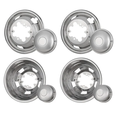 4pcs 17" Stainless Steel Dually Wheel Simulators For 2003-2018 Dodge Ram 3500 - Image 1 of 4