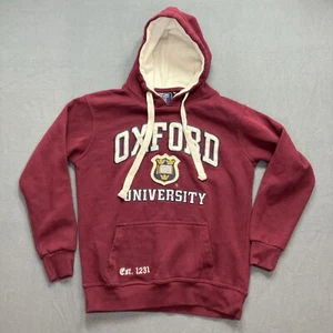 XS Oxford University Hoodie Maroon Red Embroidered Sweatshirt Pullover - Picture 1 of 6
