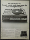 1972 SONY HP-238 8-Track Cartridge Stereo Recorder Magazine Ad