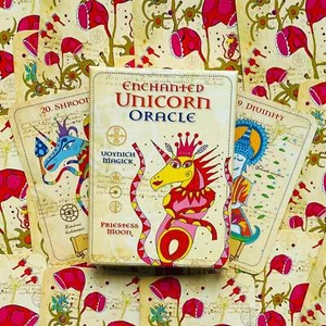Rare Enchanted Unicorn Oracle Cards - Antique Tarot & Guidebook Set - Picture 1 of 6