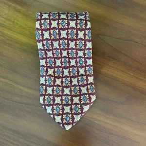 Corbata Robert Talbott Studio para hombre marrón tejida seda geométrica hecha en EE. UU. - Imagen 1 de 7