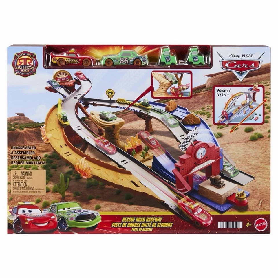 Disney Pixar Cars Race & Rescue Road Raceway Playset New - Image 1 of 1