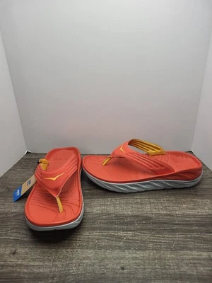 Hoka Ora Recovery Flip  Fiesta Amber Yellow 1099675 FAYW Men's Size 10 New - Image 1 of 4