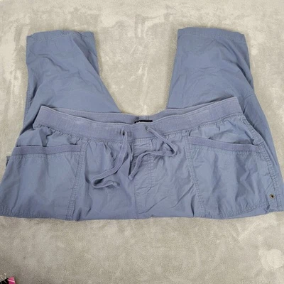 Lee Womens Pants 24W Plus Capri Cargo Relaxed Fit Blue Pull On Lightweight Comfy - Image 1 of 4