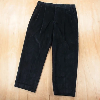 Pantalones de pana Lord & Taylor de Ball Cord plisados anchos de ballena 33x27 de colección años 80 EE. UU. Foto 1 de 4