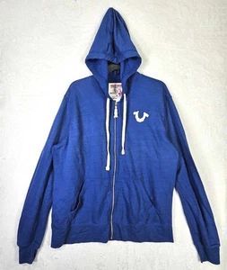 True Religion Sudadera con Capucha Informal Para Mujer X-Grande Ajustable Capucha Cremallera Frontal Azul - Imagen 1 de 13