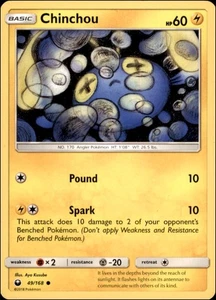 Pokemon - Chinchou #49/168 - SM - Himmelssturm Common - Bild 1 von 2