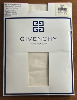 Винтажные мерцающие прозрачные колготки Givenchy Body Gleamers Ivorie размер D - Изображение 1 из 4