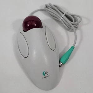 Logitech Marble Mouse PS/2 T-CM14 (804292-0000) Trackball Computer Mouse Tested - Picture 1 of 5