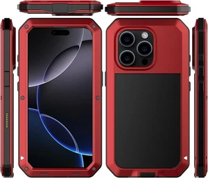 iPhone 16 Pro Max 6.9" Metal Case, Heavy Duty Shockproof Armor - Picture 1 of 5
