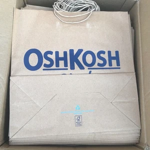 200 Carters/ OshKosh Shopping Paper Gift Bag Large Brown Paper Tote 16 x 16” New - Picture 1 of 4