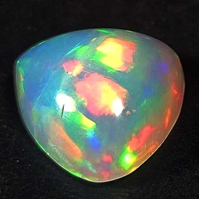 NATURAL AAA+VVS WONDERFUL COLORPLAY TRILLION CABOCHAN ETHIOPIAN WELOOPAL 2.25CTS - Image 1 of 3