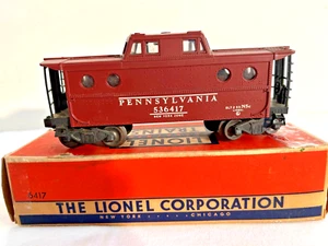 LIONEL6417 #1 VINTAGE P.R.R. EXT. VISION~NY ZONE CABOOSE -BLT2-53 LK/N ORIG. BOX - Picture 1 of 6