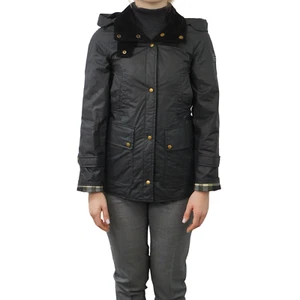 Gabardina de algodón encerado Burberry negra con capucha Balthorne para mujer talla US2 - Imagen 1 de 14