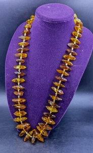 Huge 32 Inch Chunky Natural Genuine 151 Grams Of Amber Necklace D177 - Picture 1 of 23