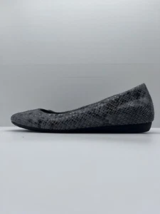 Rockport By Adiprene Dress Flats Womens US 9 Leather Faux Snake Skin Grey - Picture 1 of 13