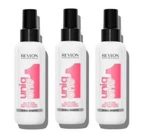 Revlon UniqOne All In One Hair Treatment Lotus Flower 150ml Pack of 3 - Picture 1 of 2