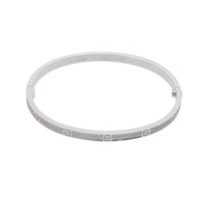 CARTIER Love Bracelet #17 Full Pavé Diamond bracelet 802000160183000 - Picture 1 of 9