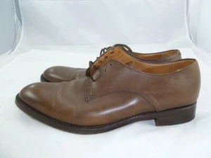 JACK ERWIN 12.5 USED BROWN LEATHER DRESS SHOES/OXFORDS HAND MADE IN SPAIN - Picture 1 of 9
