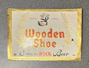Wooden Shoe Bock Beer Paper Bottle Label - Minster, Ohio OH. - Picture 1 of 1