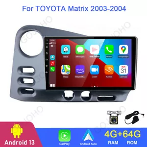 4+64GB Car Radio Stereo Carplay Android 13 For Toyota Matrix 2003 2004 GPS Navi - Foto 1 di 20