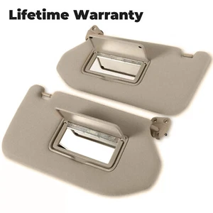 Pair LH+RH Sun Visor For Nissan Pathfinder 2013-18 /Infiniti QX60 W/Lamp 2014-17 - Picture 1 of 21
