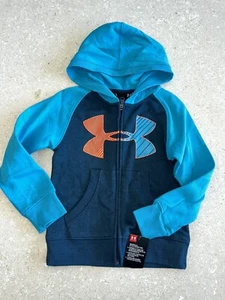 New under Armour Boys Teal & orange Hoodie Sweatshirt Top Size 5 - Picture 1 of 1