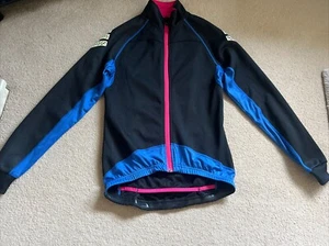 CRANE LADIES SIZE 8-10 CYCLING JACKET. (Black, Blue And Pink) - Picture 1 of 7