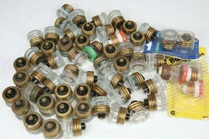 LOT of 58 Various Screw-In Glass Fuses - Imagen 1 de 5