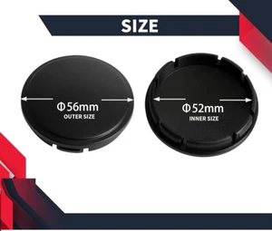 Set Of 4 Wheel Centre Center Hub Caps Black 56mm / 52mm TOYOTA HONDA HYUNDAI - Picture 1 of 2