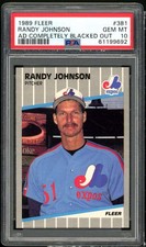 Randy Johnson Rookie Card 1989 Fleer #381 PSA 10