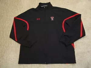 Texas Tech Red Raiders Jacket Men Medium Black UA Windbreaker Embroidered Logo - Picture 1 of 9