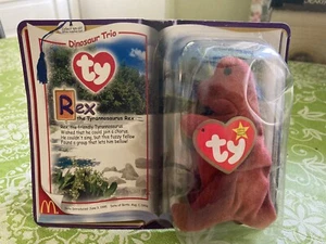 TY McDonald's Teenie Beanie Baby Rex the Tyrannosaurus Rex Dinosaur with tag - Picture 1 of 2