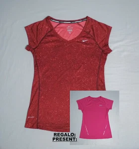 Camiseta (t-shirt) Nike Running Miler V-Neck (Dri-FIT) + regalo Asics - Talla S - Imagen 1 de 12