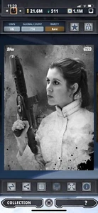 Topps Star Wars Digital Card Trader B&W Graffiti Splatter Leia Insert Award - Imagen 1 de 1